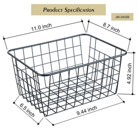 JUNCHU CHERRY stackable multiuse wire basket simplifies small-space storage