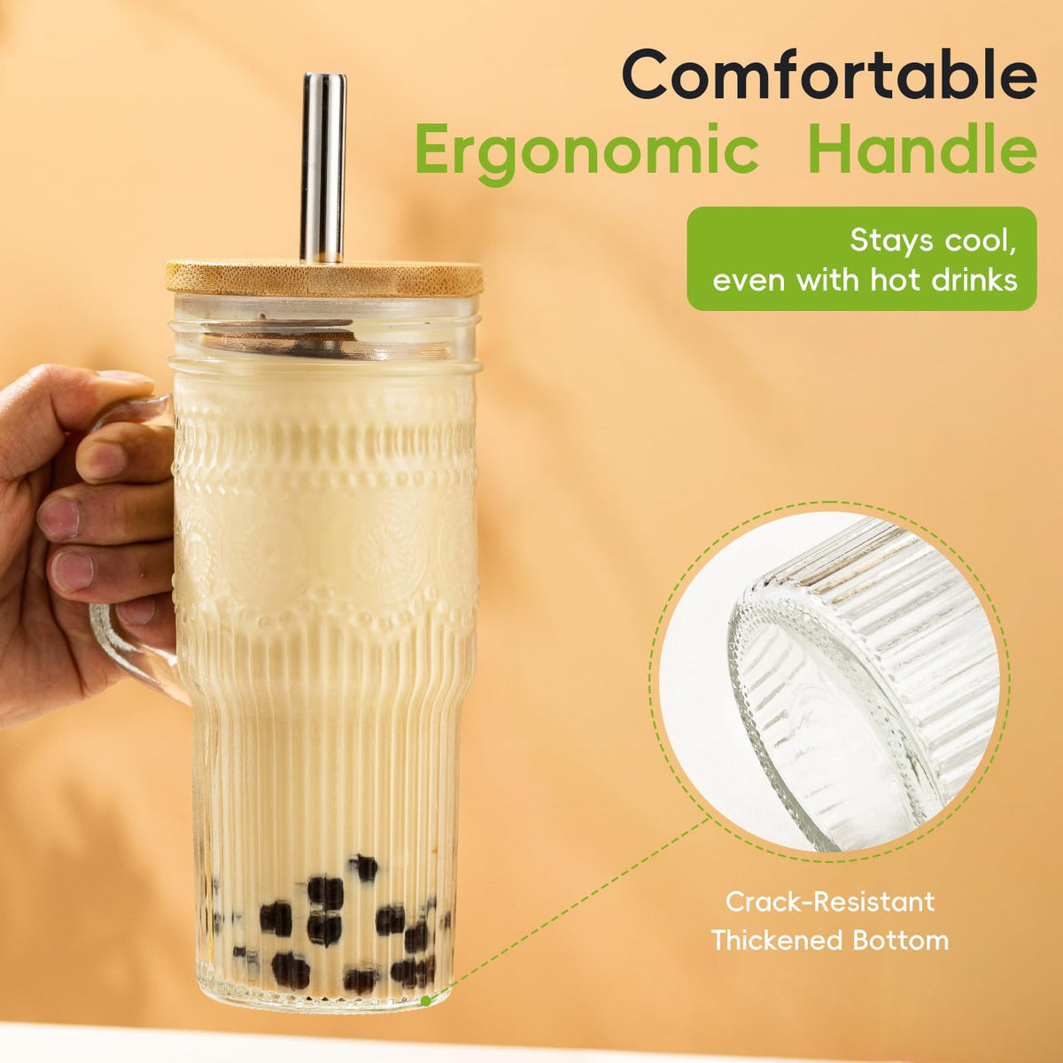 JunVpic bamboo lid and plastic lid options for flexible sealing