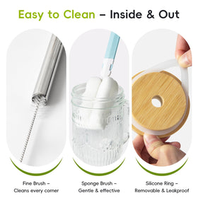 JunVpic easy-cleaning removable silicone ring for secure sipping