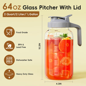 JunVpic pitcher lid seal showing leak-proof design keeps beverages fresh.