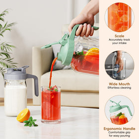 JunVpic wide-mouth pitcher eases filling with ice and fruit