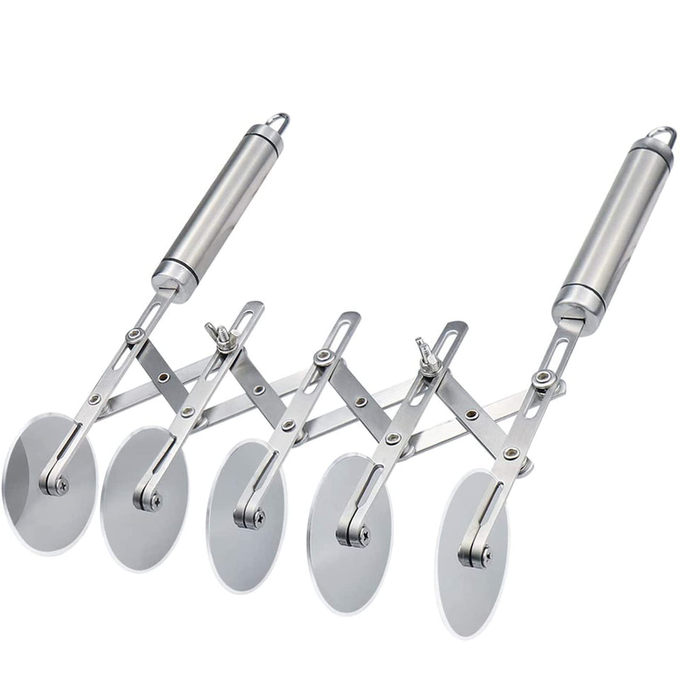 Juome 5-wheel pastry cutter in stainless steel for precise, consistent dough cuts