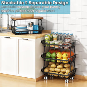Jusdyrack mesh design promotes air circulation to keep produce fresher.