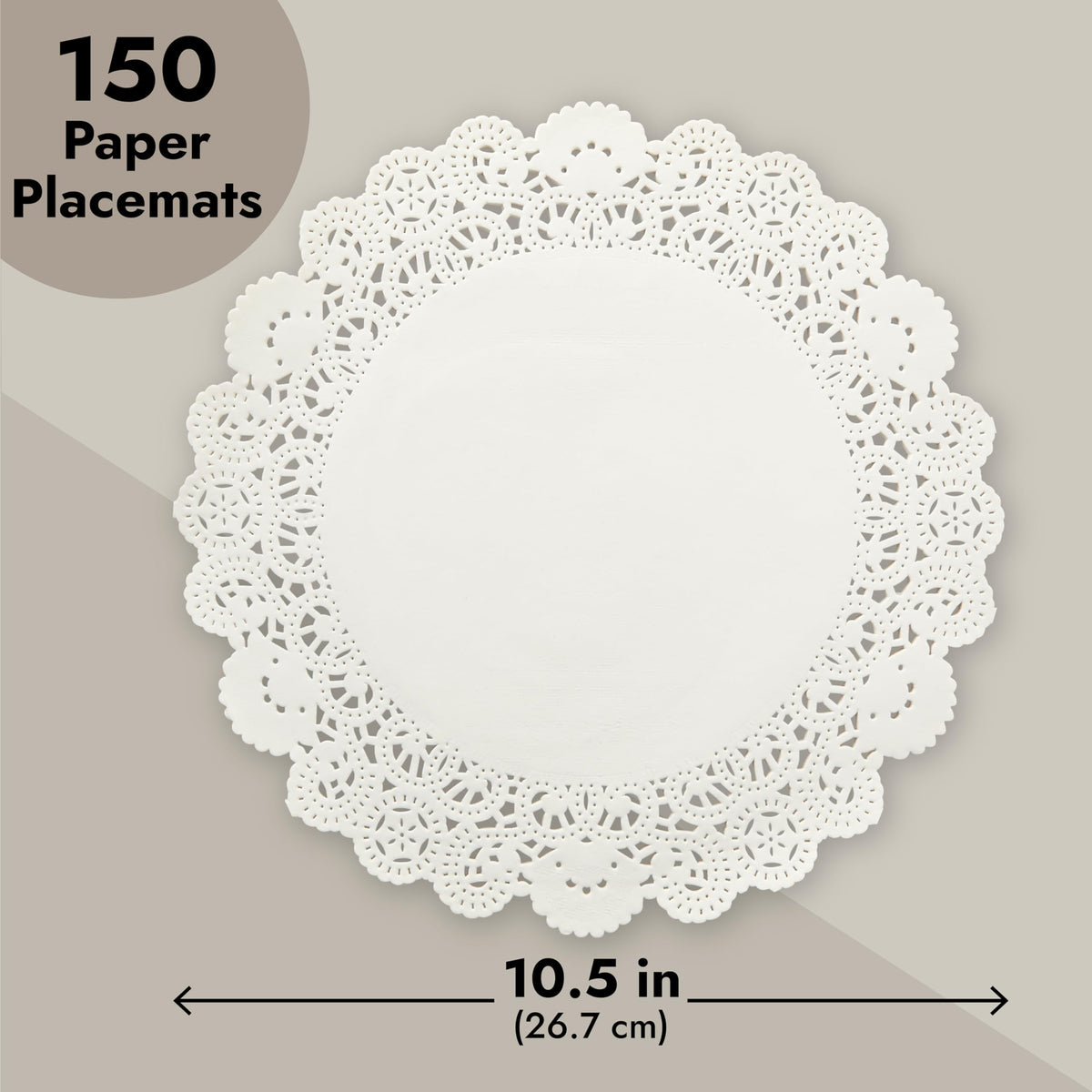 Juvale white 150-pack packaging shown for easy stocking and event prep.
