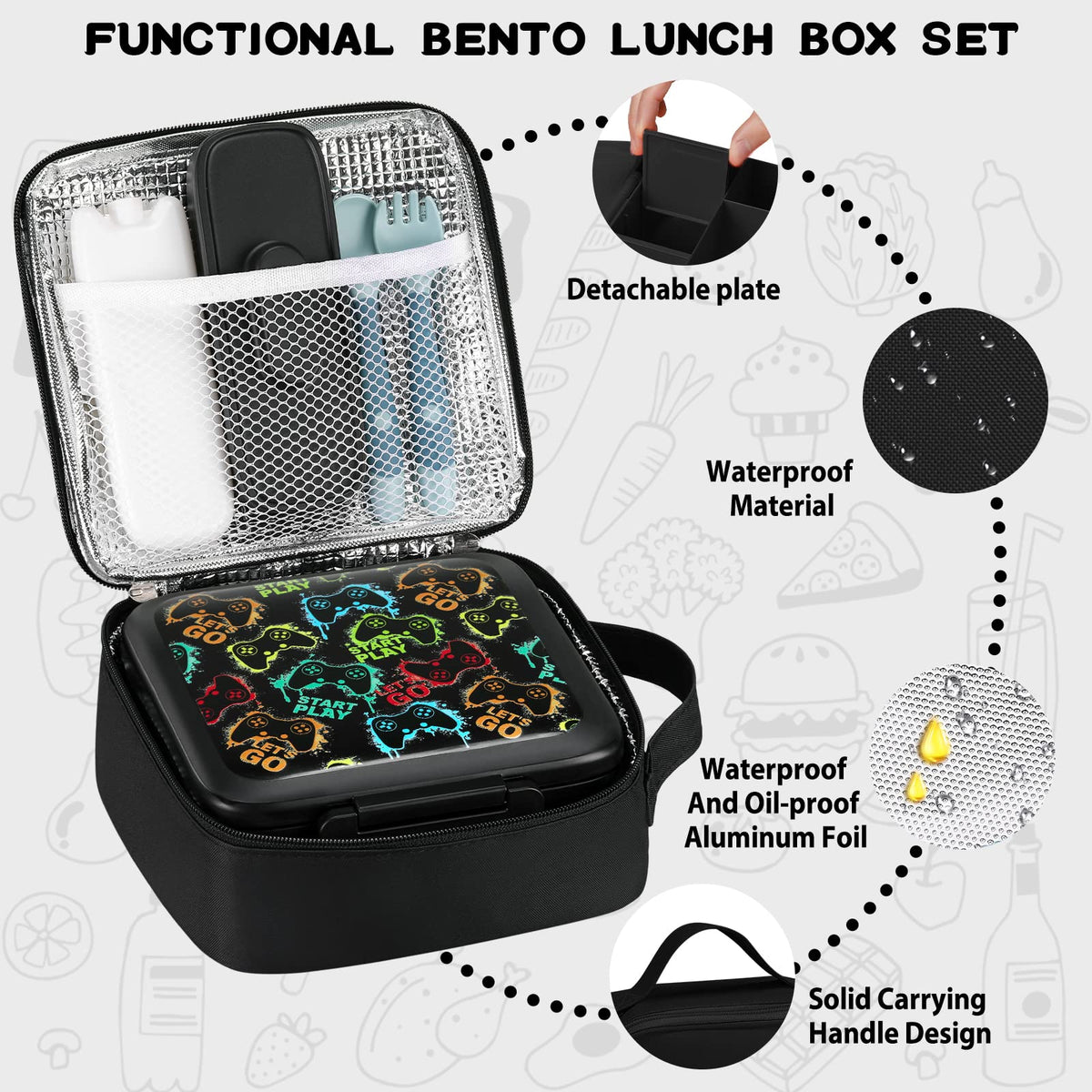 JXXM ice pack helps maintain freshness throughout the day.