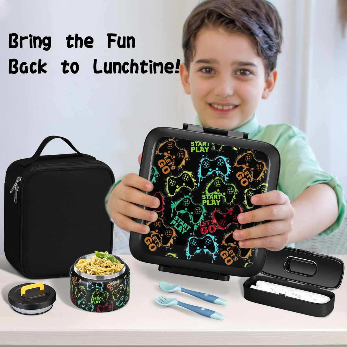 JXXM spoon and fork set included for convenient meals.