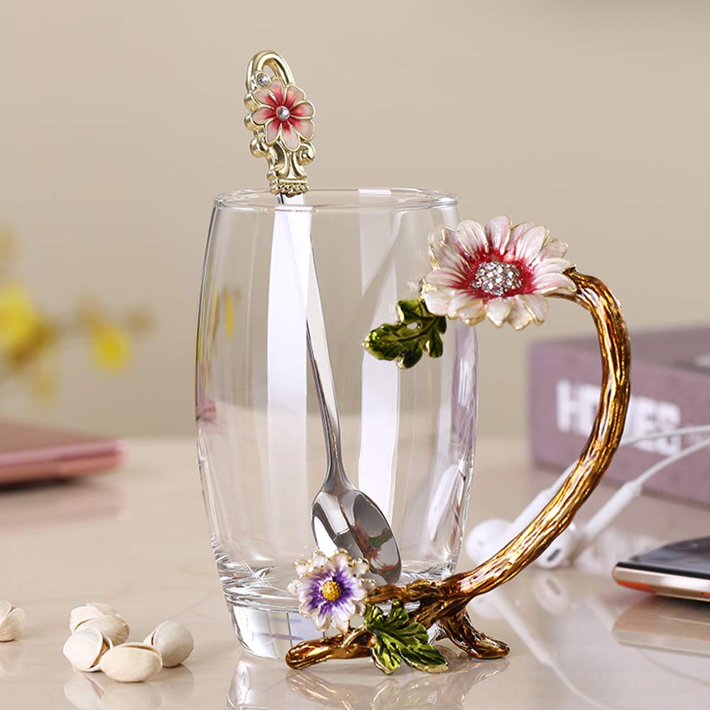 JY-Danbady sunflower glass cup makes a thoughtful Christmas or Valentine gift