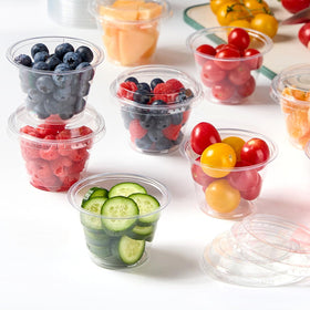 Jycnolm 6oz cups for fruit, pudding, mousse at gatherings.