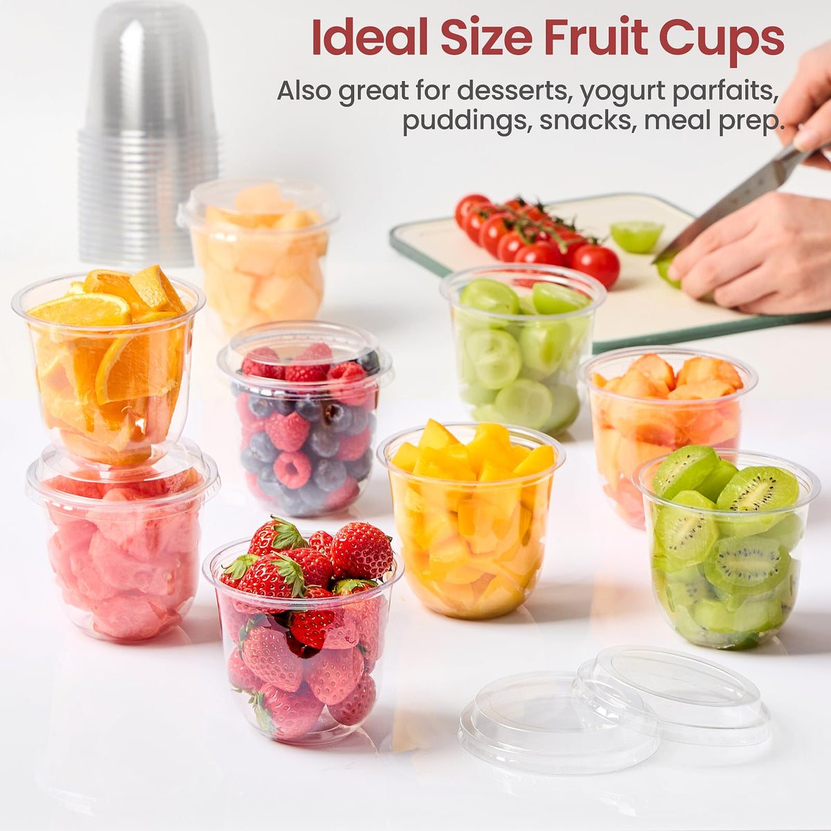 Jycnolm stackable plastic cups with lids save space.