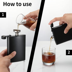 KABUDA flask with funnel included for mess-free filling.