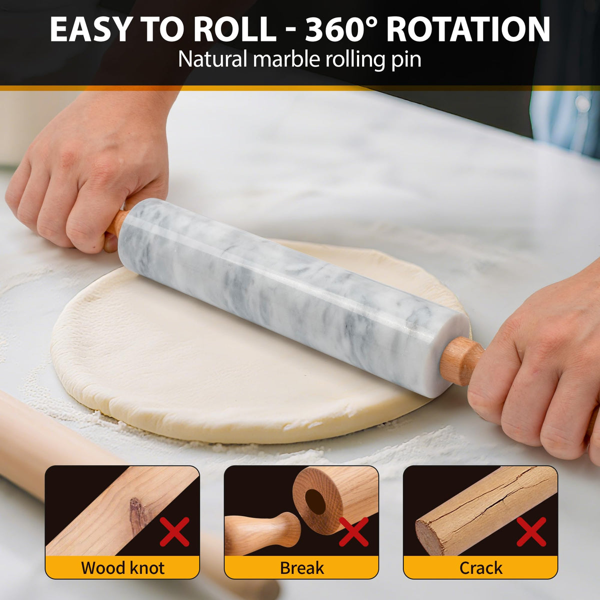 KAFOOR ergonomic handles provide comfortable grip during long rolling sessions