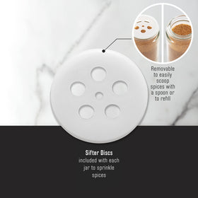 Sturdy glass jars provide clear view and easy labeling for cooking.