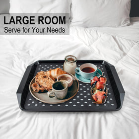 KAQAHIDO black two-tray set ideal for home and outdoor use.