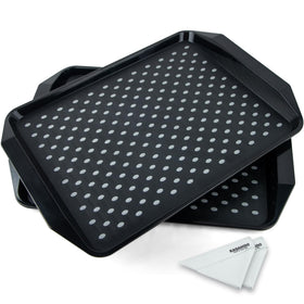 KAQAHIDO large non-slip tray with grippy dots for stable dining.