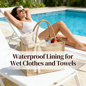 Karinoos burlap tote perfect for beach days and outings