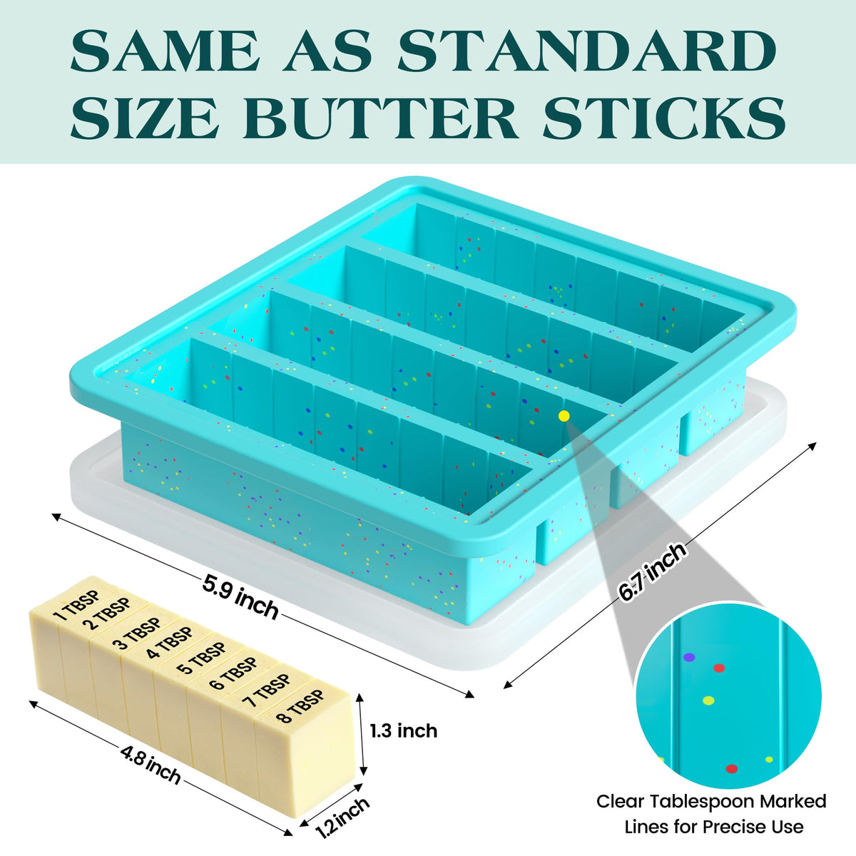 KASHME fits US-standard 4 oz butter blocks for easy prep.