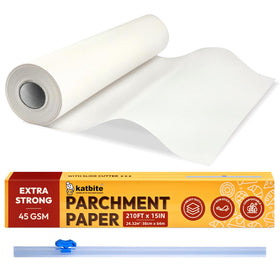 Katbite easy-clean parchment paper roll helps minimize sticking and cleanup.
