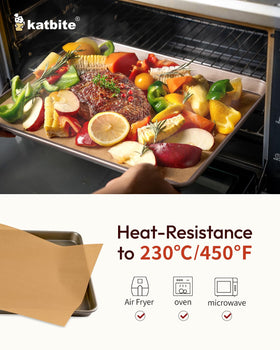 Katbite microwave and oven safe parchment suitable for steaming and reheats.