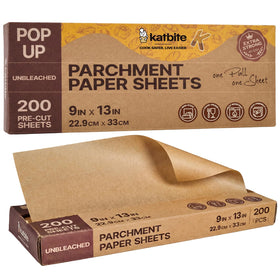 Katbite parchment sheets safe for oven, microwave, air fryer, and freezer.