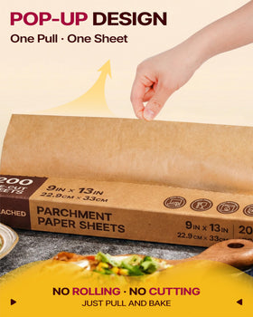 Katbite unbleached wood pulp parchment keeps meals pure.