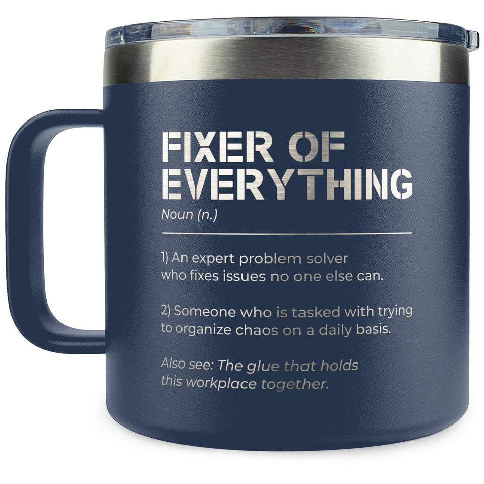 KATLADIZ 14oz mug with leak-proof lid for on-the-go office use.