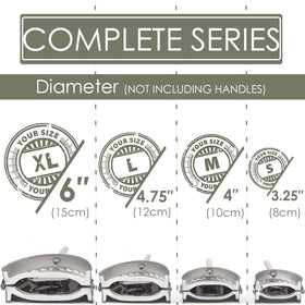 Kaycrown stainless steel empanada press with mirror finish and premium build.