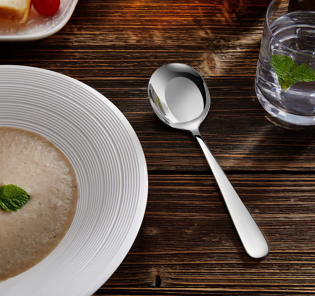 KEAWELL Louise spoon showcasing sturdy, balanced design for soups and stews.