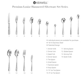 KEAWELL Louise hammered spoons ergonomic handle and balanced feel