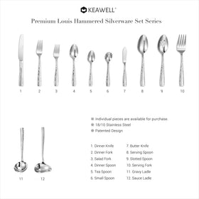 Keawell Louis hammered silverware dishwasher safe icon with easy cleaning
