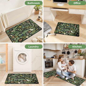 Keensoft easy-clean kitchen rug cleans with damp cloth or vacuum.