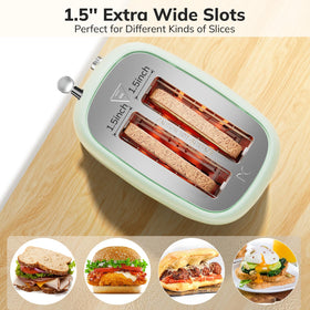 Keenstone toaster wide slots ready for bagels and chunky slices