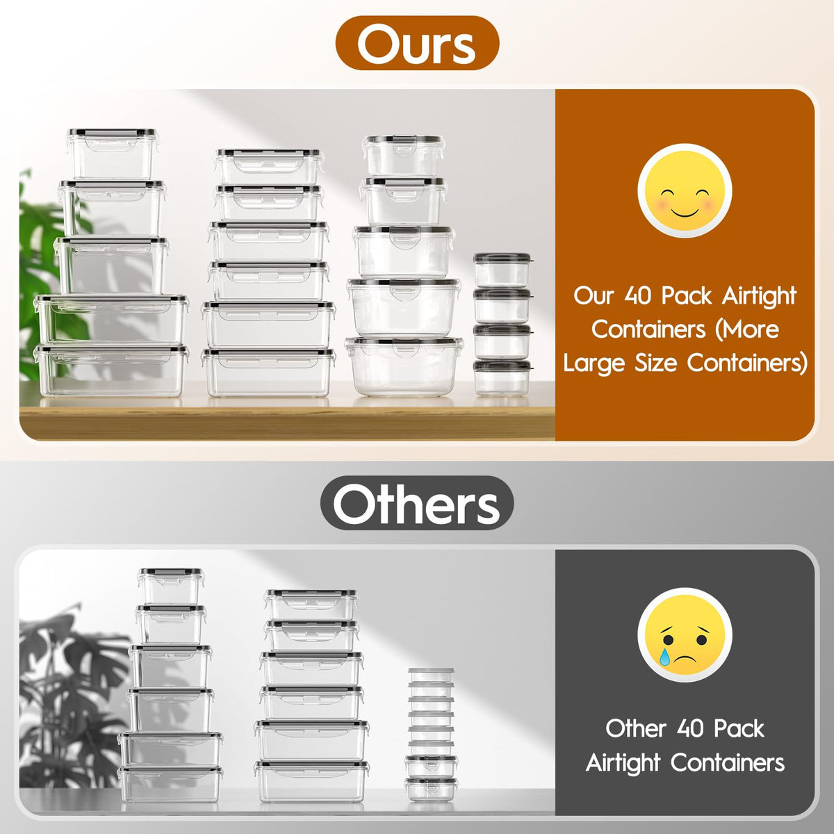 Kemethy BPA-free polypropylene containers designed for everyday use