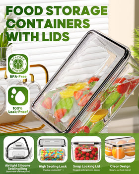 KEMETHY BPA-free transparent plastic shows contents easily