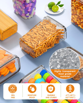 Kemethy large 1.8qt container neatly stores flour and oats.