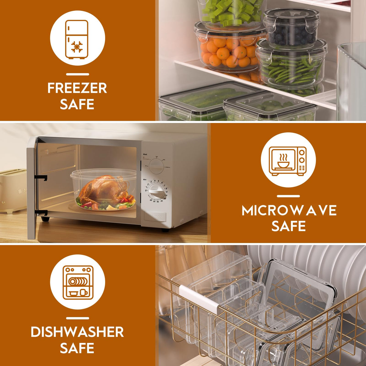 Kemethy microwave and dishwasher-safe design for easy reheating and cleaning