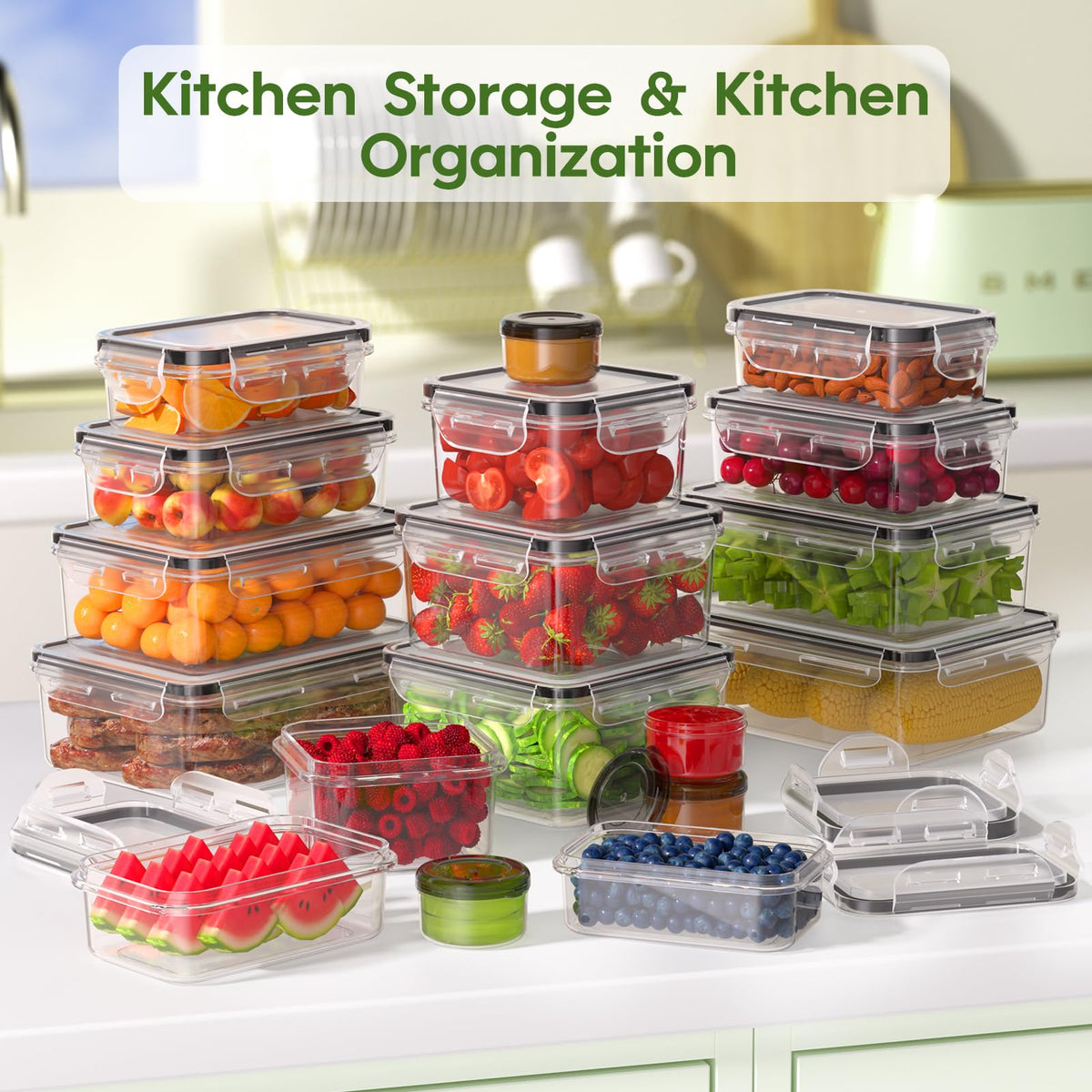 KEMETHY microwave, freezer, and dishwasher safe containers