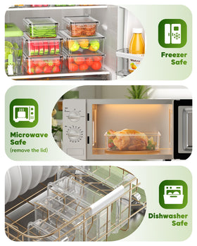 KEMETHY stackable kitchen containers maximize cabinet space