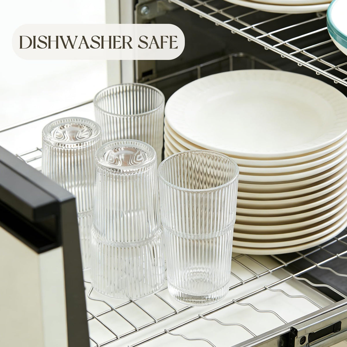 KEMORELA ribbed grip tumbler for secure handling during any drink.