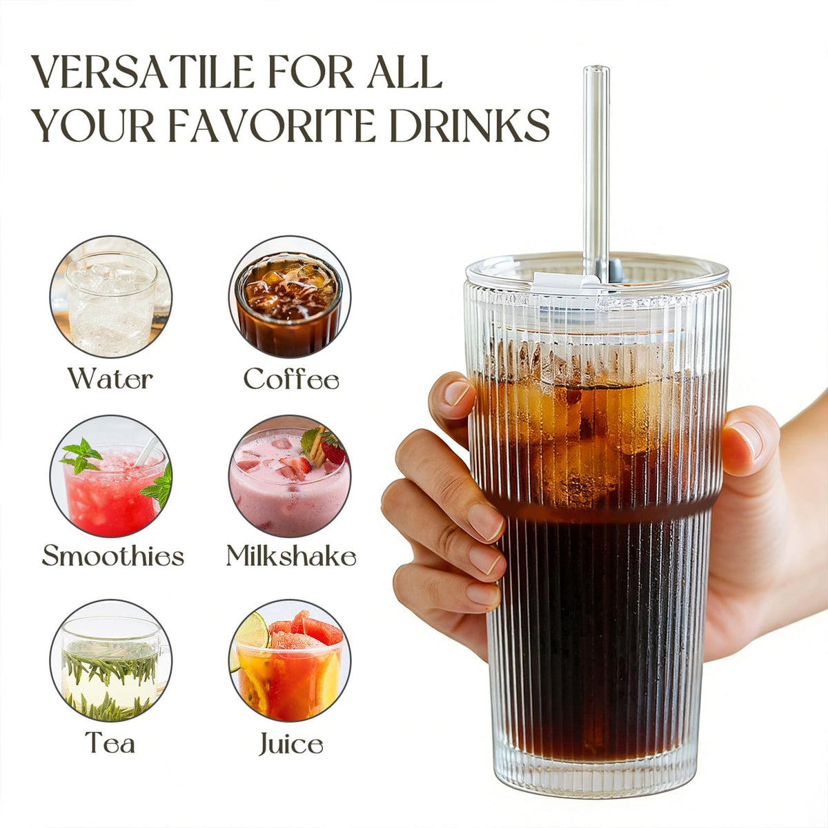 KEMORELA tumbler set on table, vintage vibe for home or cafe