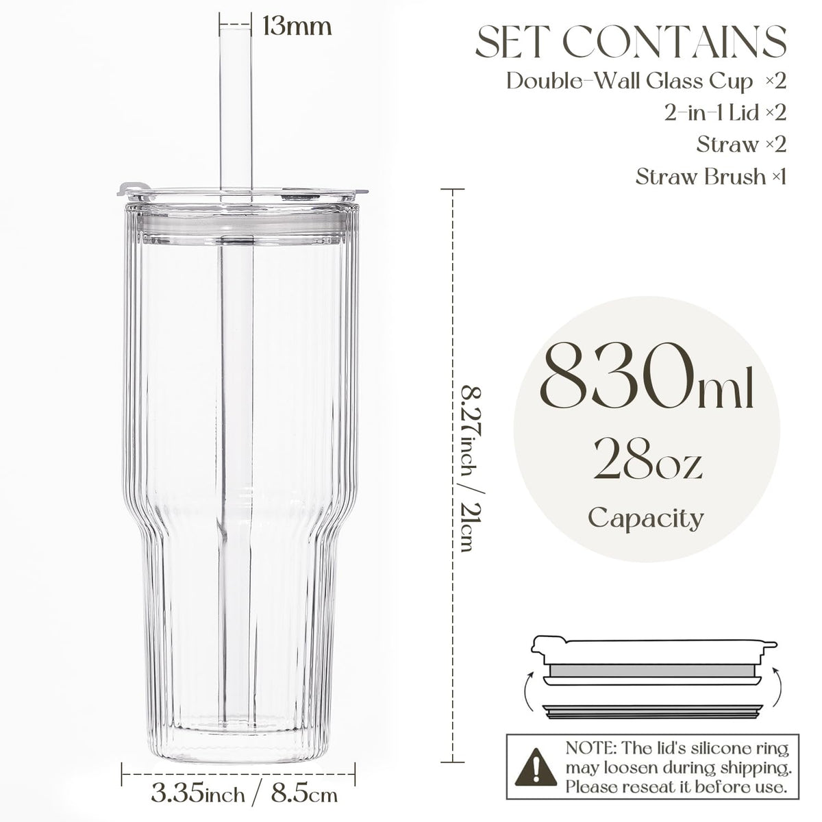 Kemorela boba tumbler wide mouth design for easy pouring