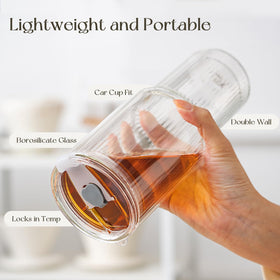 Kemorela crystal-clear glasses showcasing vibrant beverages