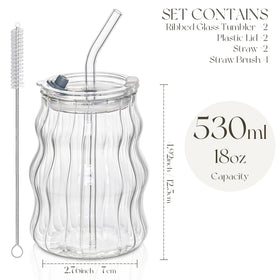 Kemorela vintage ripple design glass for stylish home bar