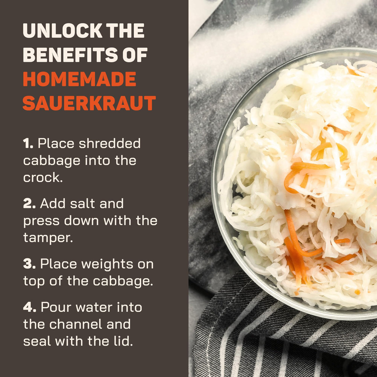 Kenley pounder packs cabbage to speed brine extraction and even fermentation.