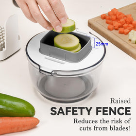 KEOUKE potato cutter creates uniform fries with adjustable thickness.