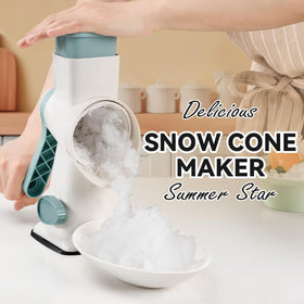 KEOUKE Rotary Ice Shaver crank handle enables easy manual operation.