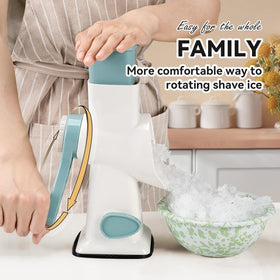KEOUKE Rotary Ice Shaver stainless steel blades ensure safe, sharp performance.