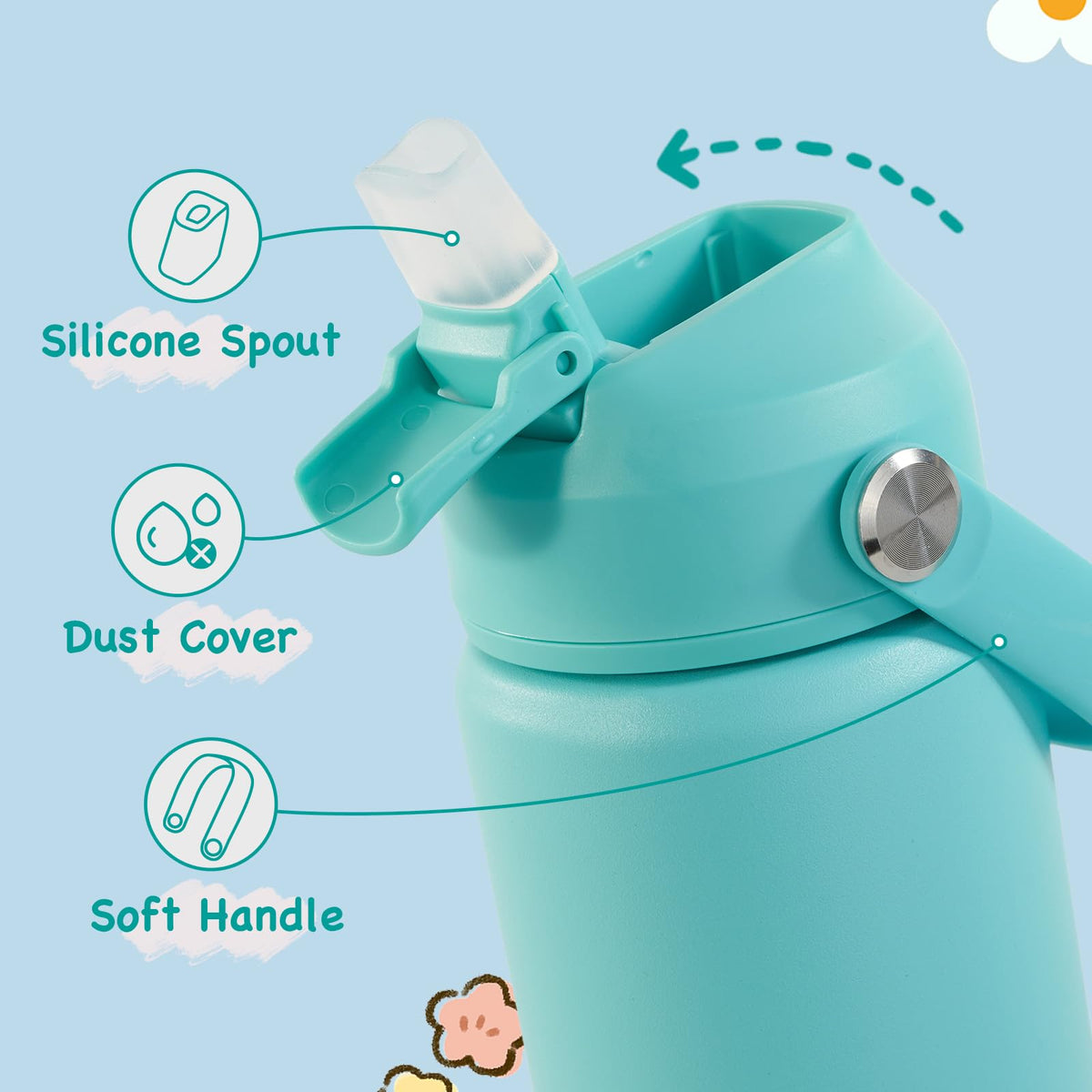 Kerilyn lightweight-kids-water-bottle convenient to carry during school and outings