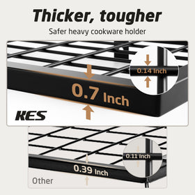 KES heavy-duty screws included secure mounting on walls