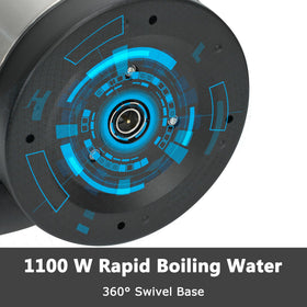 Ketfii red indicator light shows when water reaches a boil.
