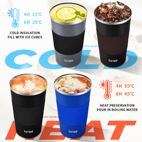 KETIEE Travel Mug shows insulated stainless steel finish for temperature stability.